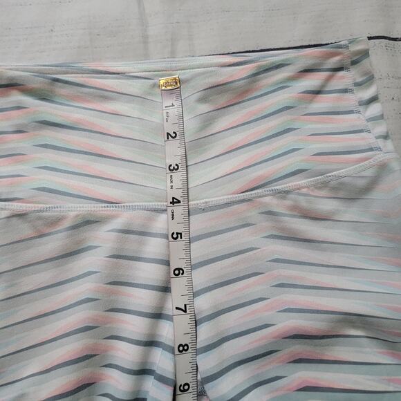Athleta S Prism High-Rise Chaturanga Capri Leggings Multi-Color Stripe Athletic - Picture 5 of 9